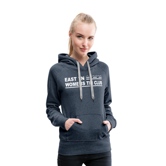 ETN Womens Tri Club White Logo- Women’s Premium Hoodie - heather denim