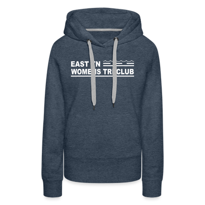 ETN Womens Tri Club White Logo- Women’s Premium Hoodie - heather denim