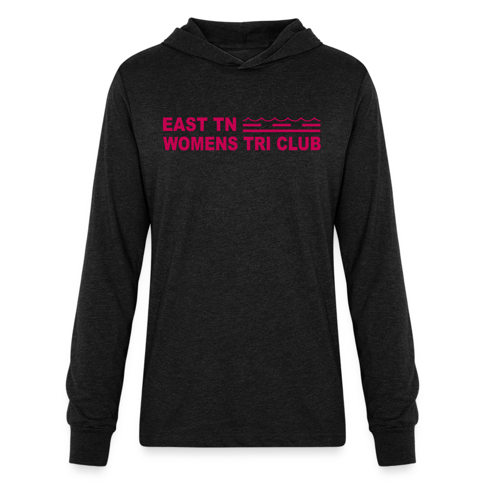 ETN Womens Tri Club Pink Print- Unisex Long Sleeve Hoodie Shirt - heather black