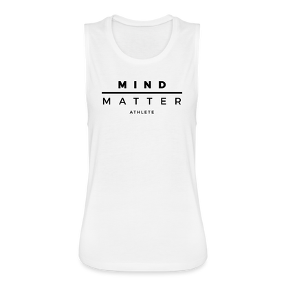 MM Athlete- Women's Flowy Muscle Tank - white