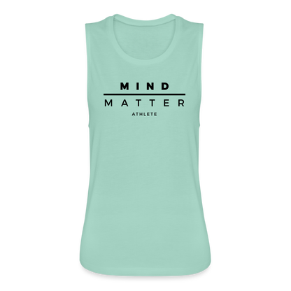 MM Athlete- Women's Flowy Muscle Tank - dusty mint blue