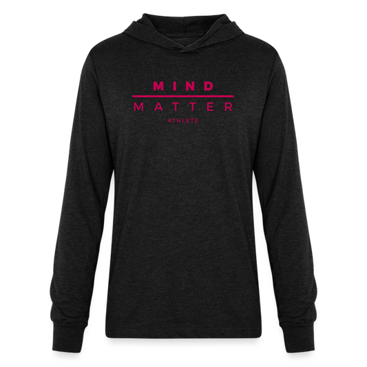 MM Athlete Pink - Unisex Long Sleeve Hoodie Shirt - heather black