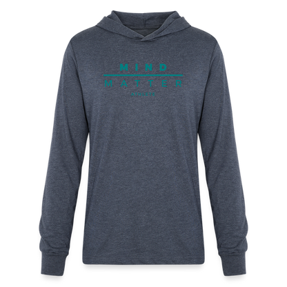 MM Athlete Teal- Unisex Long Sleeve Hoodie Shirt - heather navy