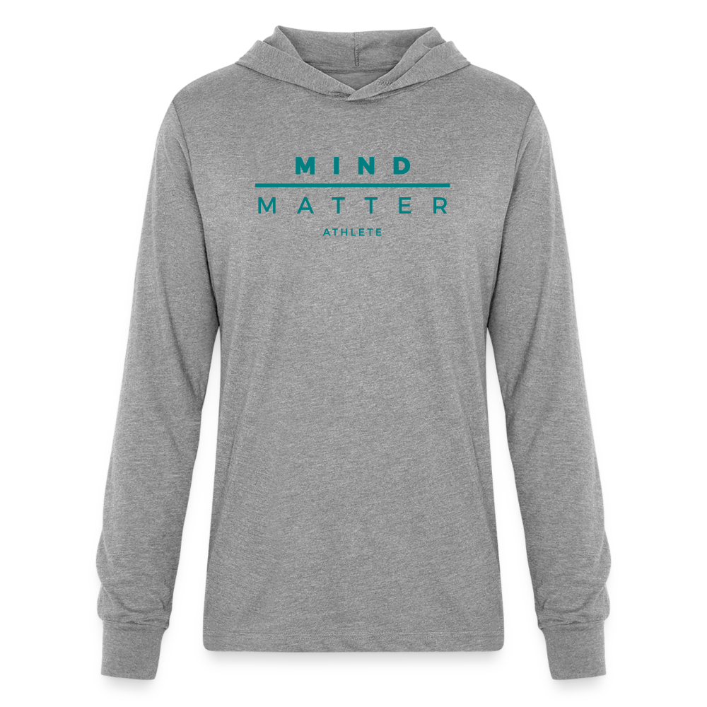 MM Athlete Teal- Unisex Long Sleeve Hoodie Shirt - heather grey