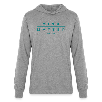 MM Athlete Teal- Unisex Long Sleeve Hoodie Shirt - heather grey