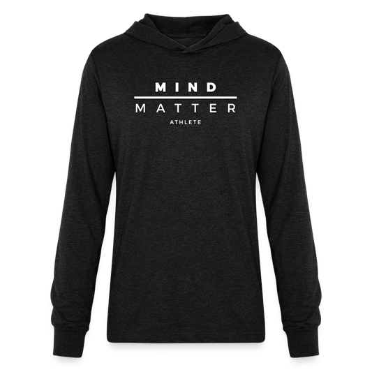 MM Athlete White- Unisex Long Sleeve Hoodie Shirt - heather black