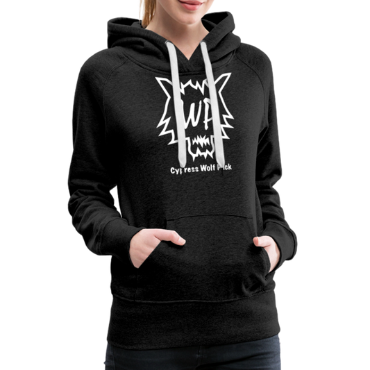 Cypress Wolf Pack White- Women’s Premium Hoodie - charcoal grey