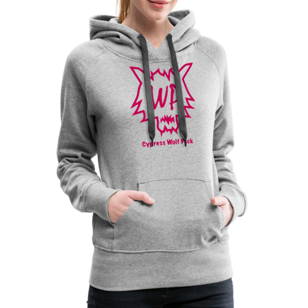 Cypress Wolf Pack Pink- Women’s Premium Hoodie - heather grey