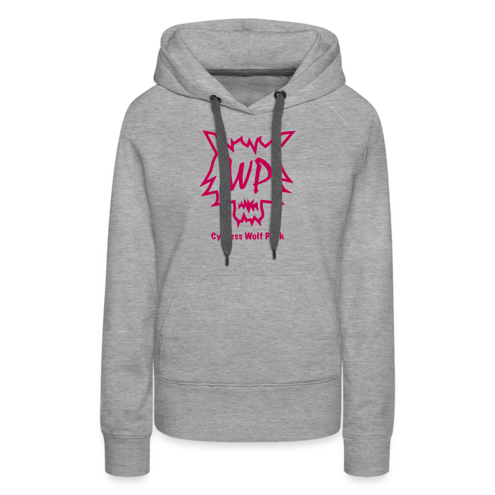 Cypress Wolf Pack Pink- Women’s Premium Hoodie - heather grey