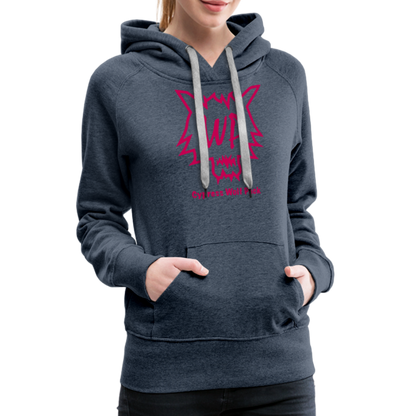 Cypress Wolf Pack Pink- Women’s Premium Hoodie - heather denim