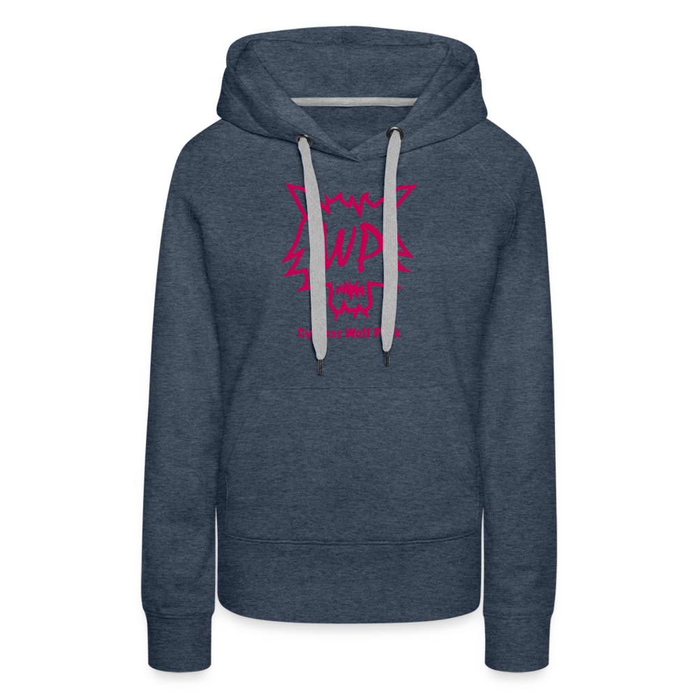 Cypress Wolf Pack Pink- Women’s Premium Hoodie - heather denim