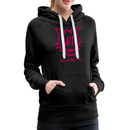 Cypress Wolf Pack Pink- Women’s Premium Hoodie - charcoal grey