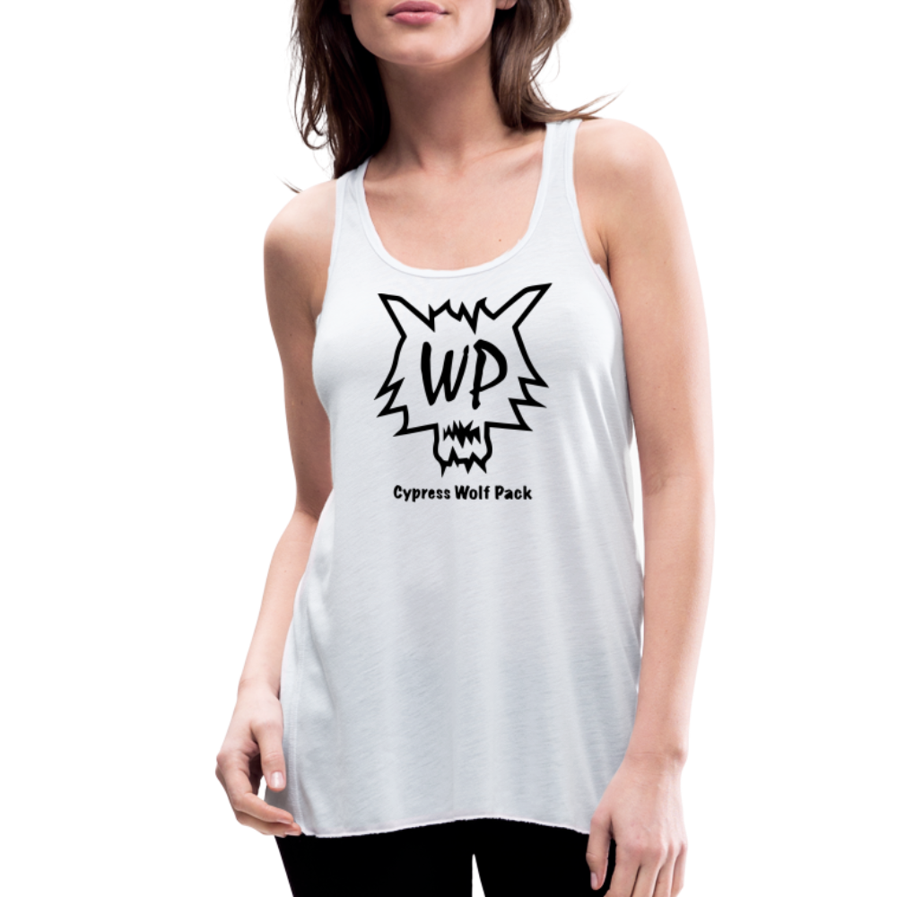 Cypress Wolf Pack- Women's Flowy Tank Top - white