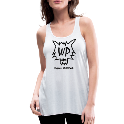 Cypress Wolf Pack- Women's Flowy Tank Top - white