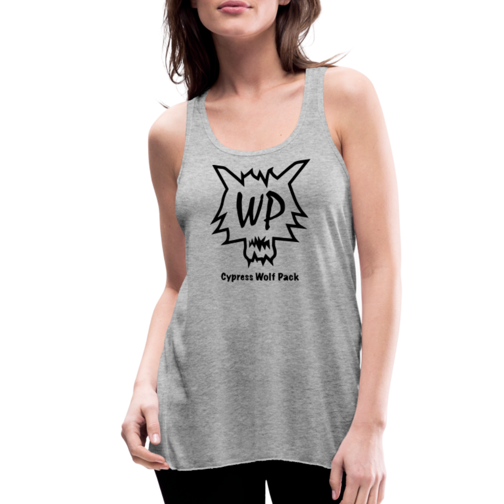 Cypress Wolf Pack- Women's Flowy Tank Top - heather gray