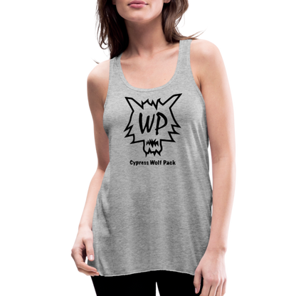 Cypress Wolf Pack- Women's Flowy Tank Top - heather gray