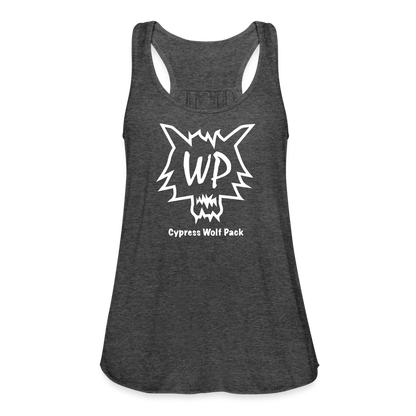 Cypress Wolf Pack- Women's Flowy Tank Top - deep heather