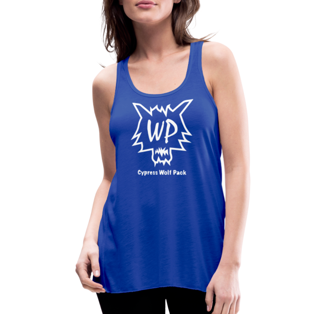 Cypress Wolf Pack- Women's Flowy Tank Top - royal blue