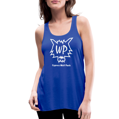 Cypress Wolf Pack- Women's Flowy Tank Top - royal blue