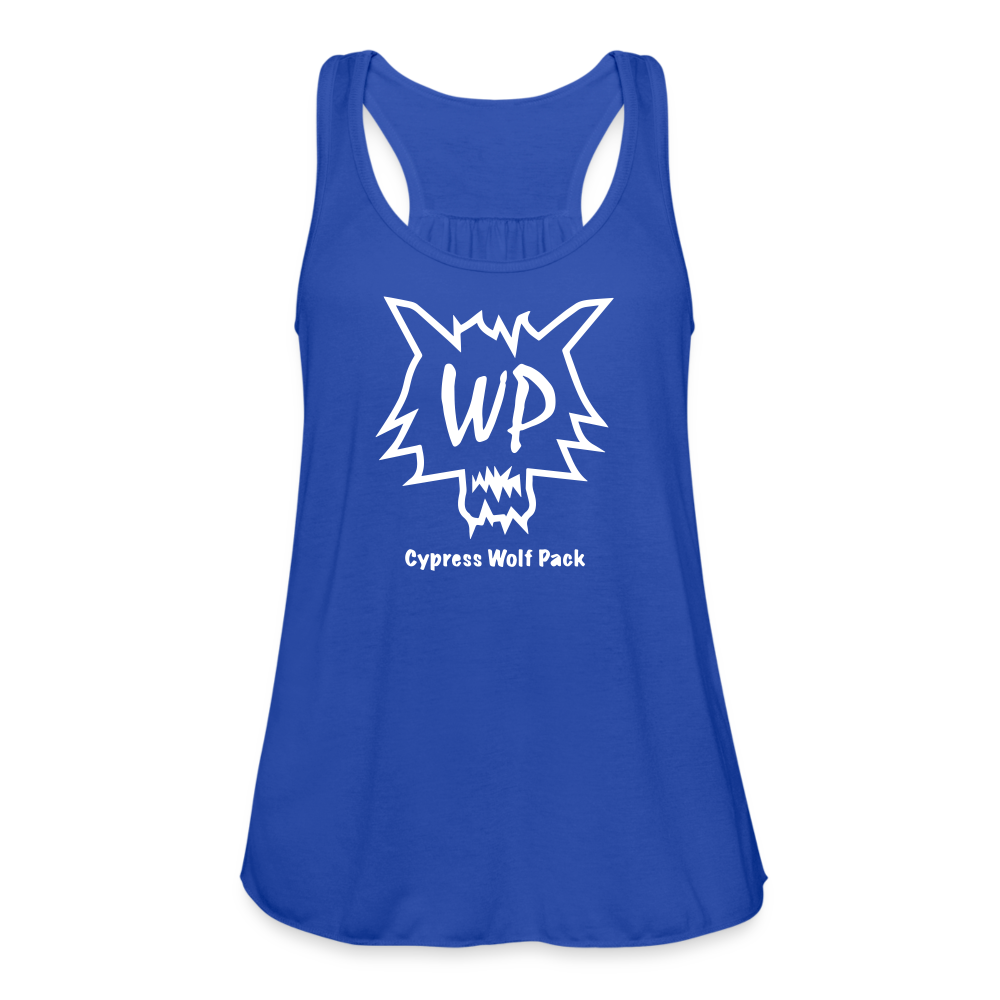 Cypress Wolf Pack- Women's Flowy Tank Top - royal blue