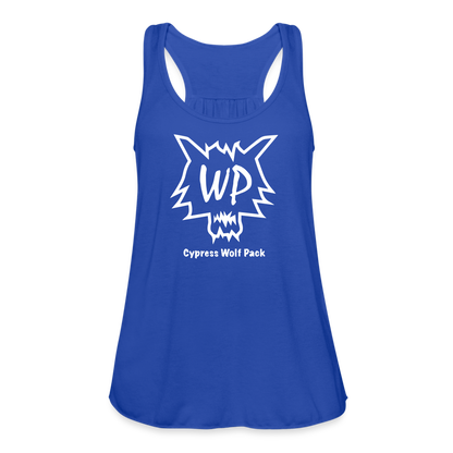 Cypress Wolf Pack- Women's Flowy Tank Top - royal blue