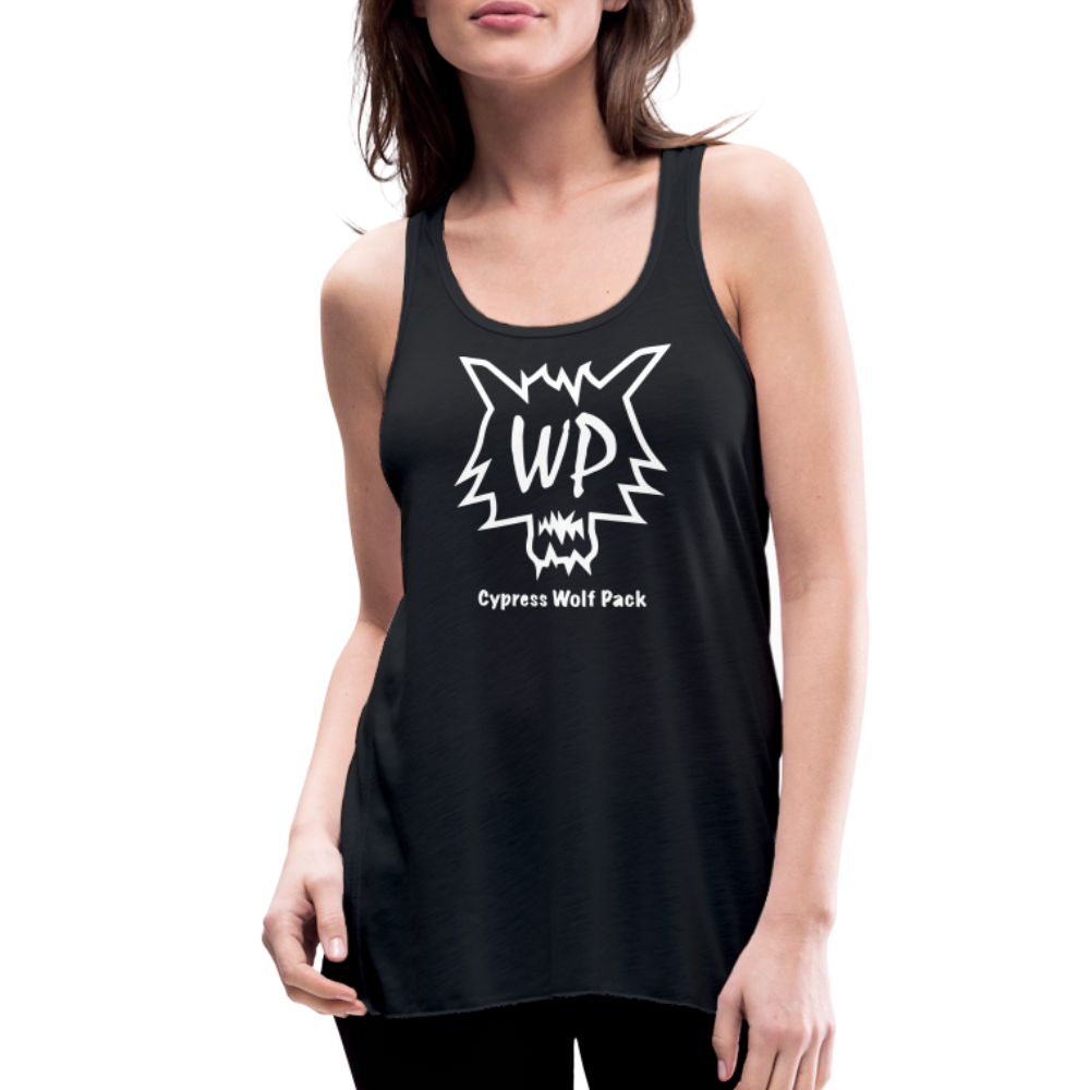 Cypress Wolf Pack- Women's Flowy Tank Top - black