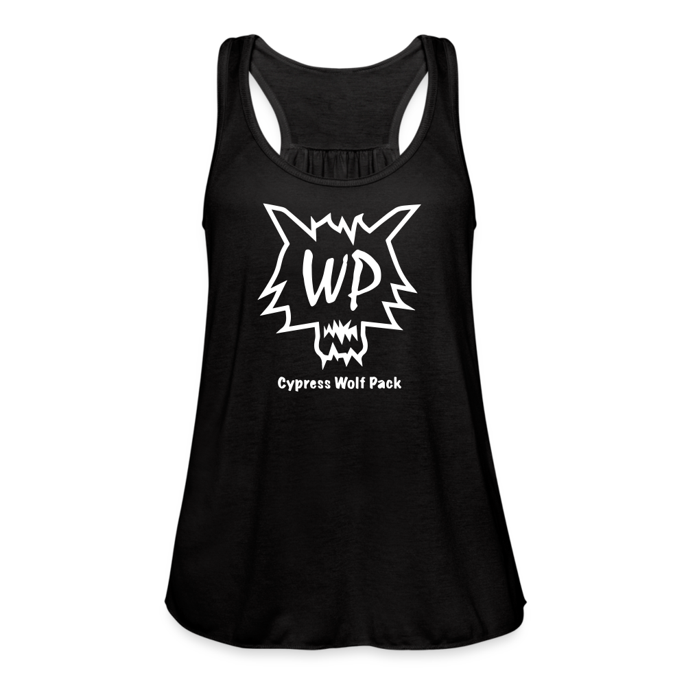 Cypress Wolf Pack- Women's Flowy Tank Top - black