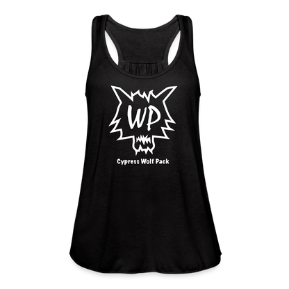 Cypress Wolf Pack- Women's Flowy Tank Top - black