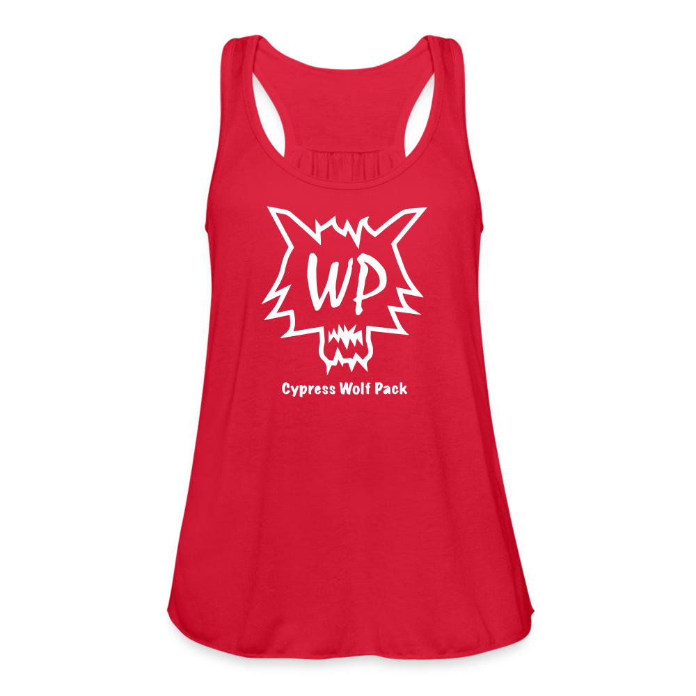 Cypress Wolf Pack- Women's Flowy Tank Top - red