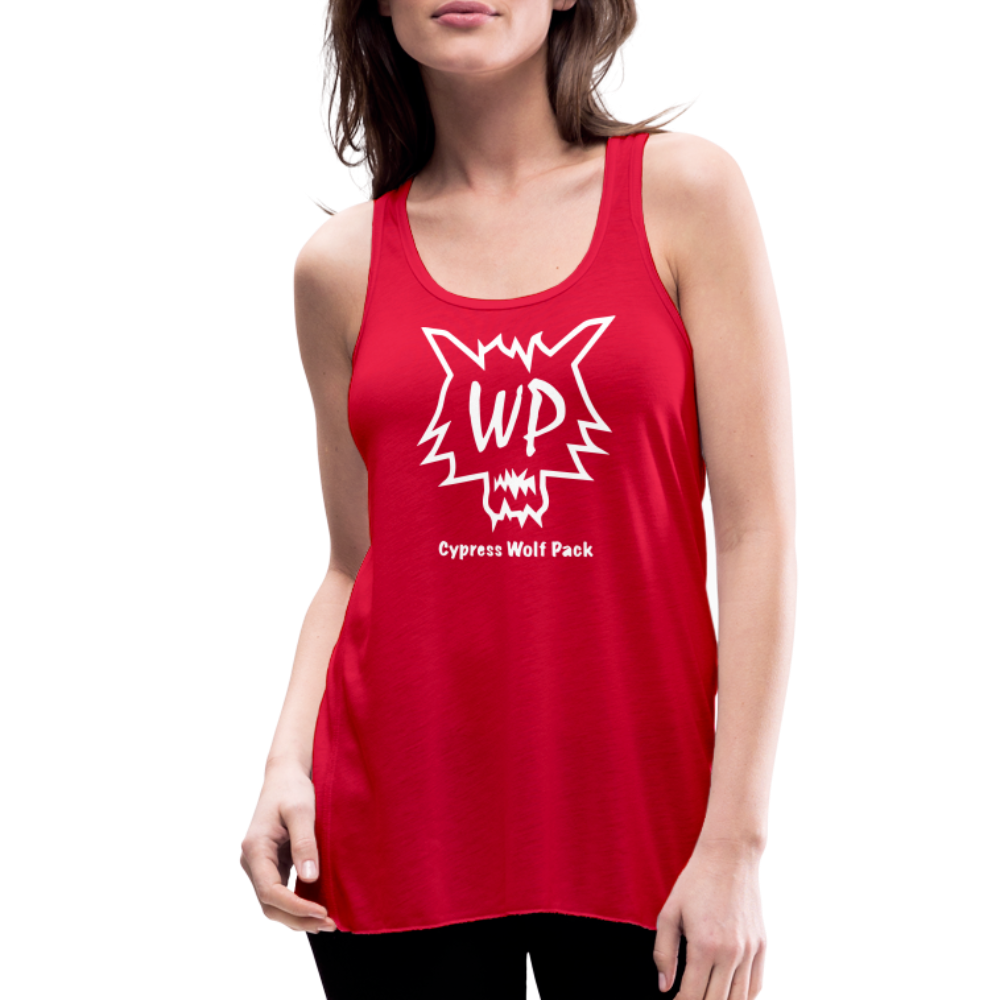 Cypress Wolf Pack- Women's Flowy Tank Top - red