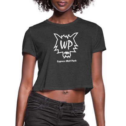 Cypress Wolf Pack- Women's Cropped T-Shirt - deep heather