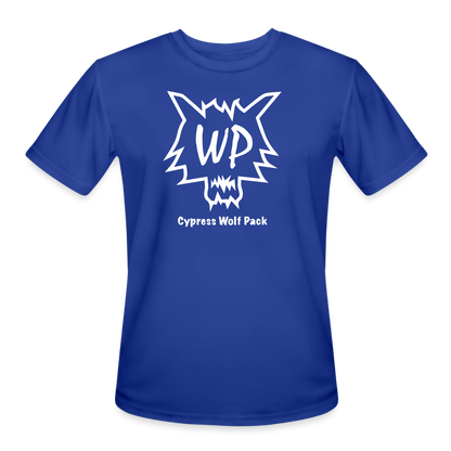 Cypress Wolf Pack- Men’s Moisture Wicking Performance T-Shirt - royal blue