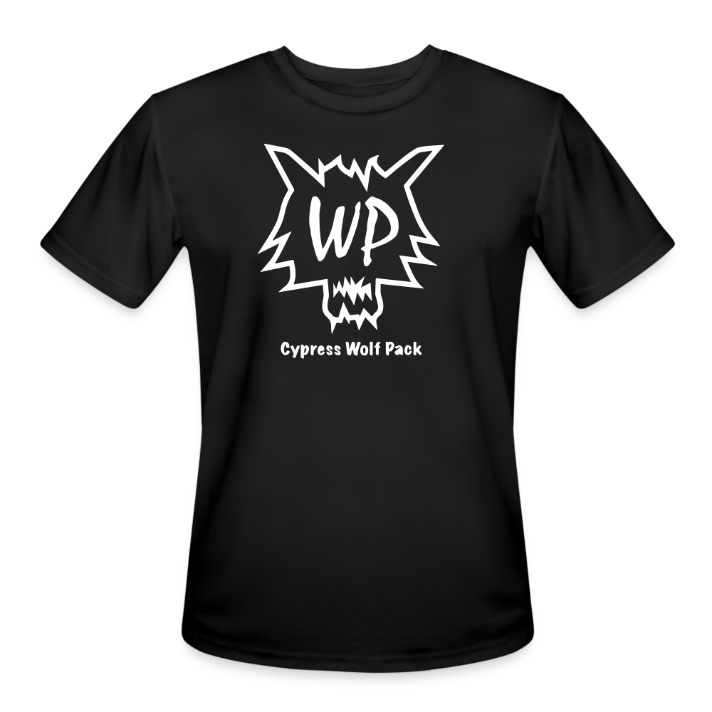 Cypress Wolf Pack- Men’s Moisture Wicking Performance T-Shirt - black