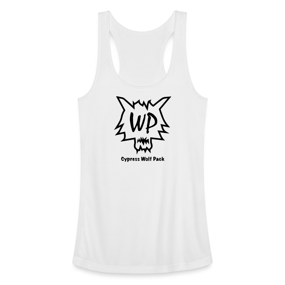 Cypress Wolf Pack- Women’s Performance Racerback Tank Top - white