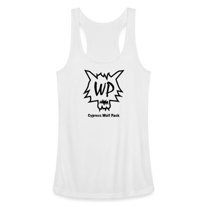 Cypress Wolf Pack- Women’s Performance Racerback Tank Top - white