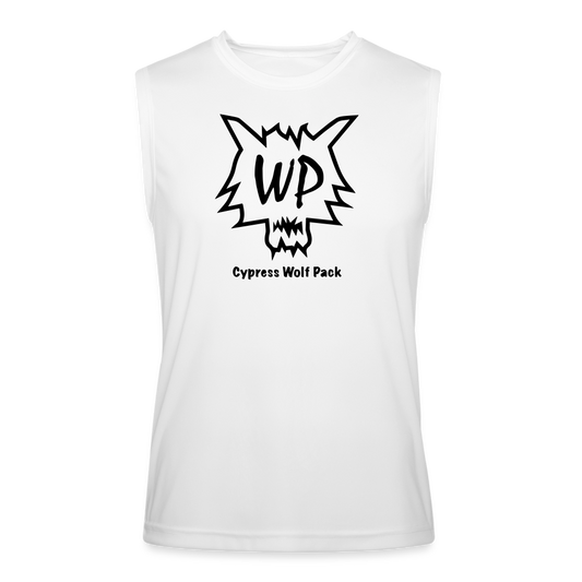 Cypress Wolf Pack- Men’s Performance Sleeveless Shirt - white