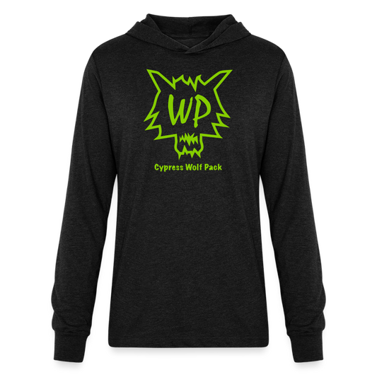 Cypress Wolf Pack Green- Unisex Long Sleeve Hoodie Shirt - heather black