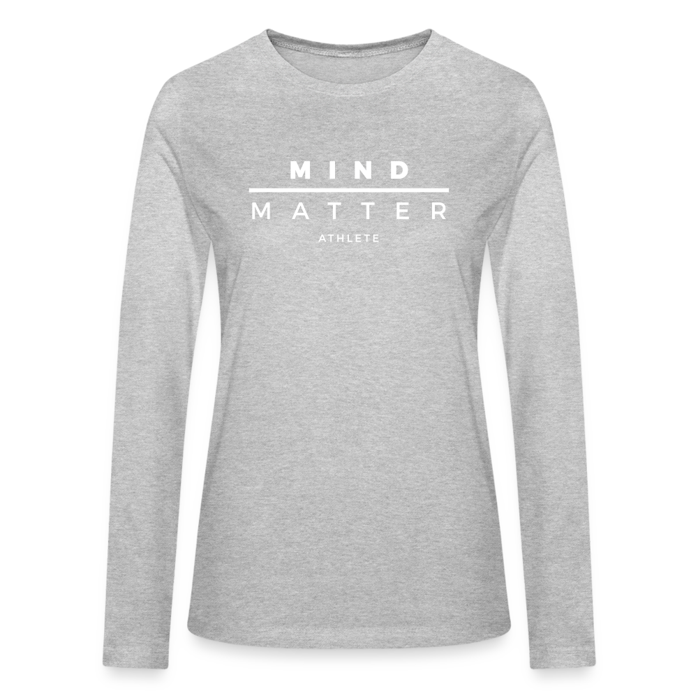 MM Athlete- Bella + Canvas Women's Long Sleeve T-Shirt - heather gray