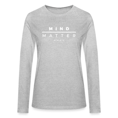 MM Athlete- Bella + Canvas Women's Long Sleeve T-Shirt - heather gray