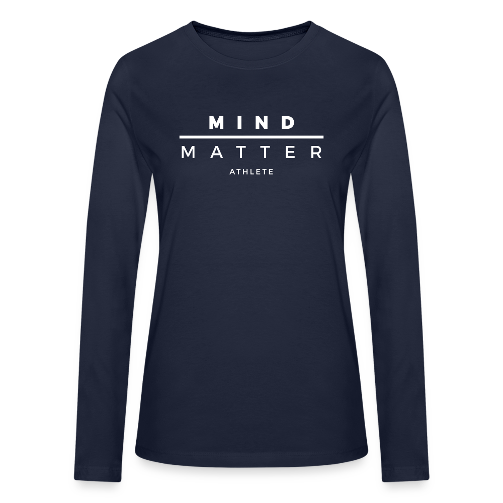 MM Athlete- Bella + Canvas Women's Long Sleeve T-Shirt - navy