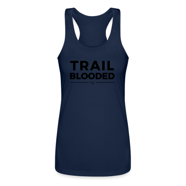 Trail Blooded- Women’s Performance Racerback Tank Top - navy