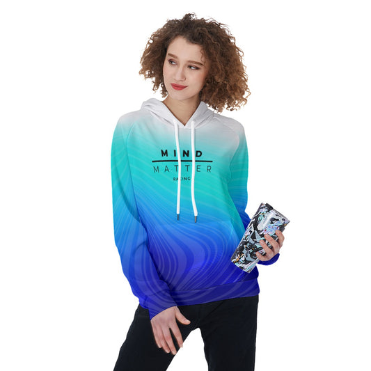 Teal/Blue- Women's Pullover Hoodie