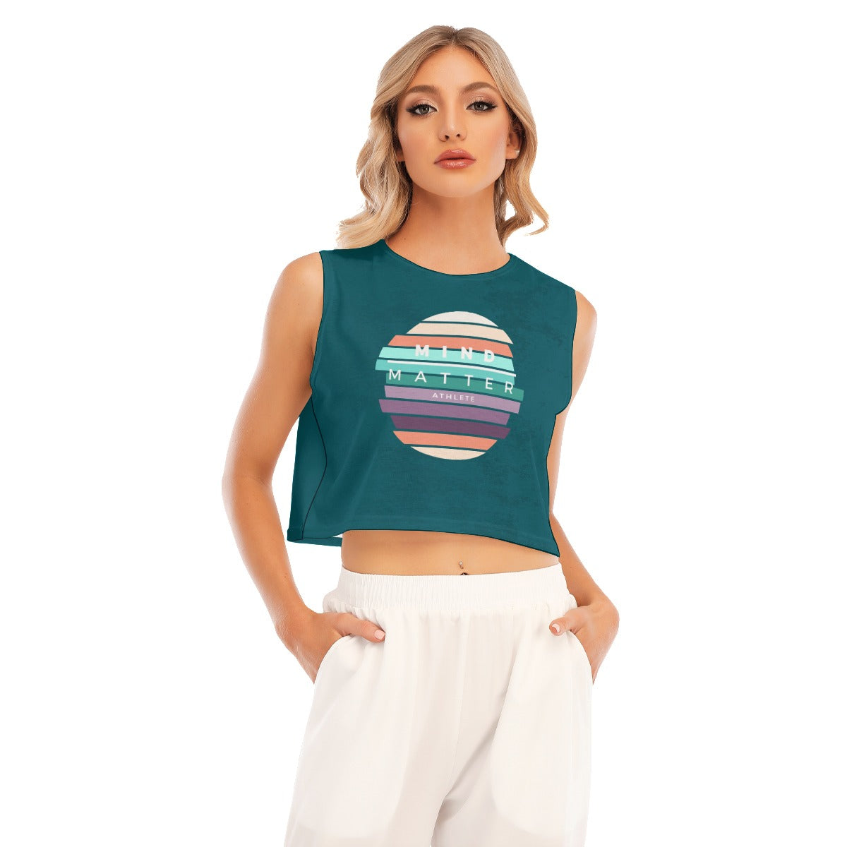 Earthtone- Women's Sleeveless Cropped Top