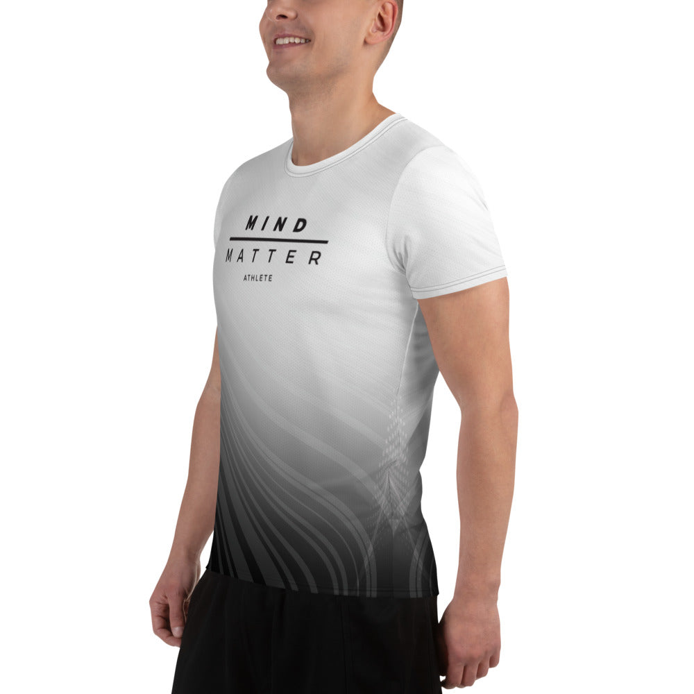 M/M Athlete Black/White Fade- Men's Athletic T-shirt