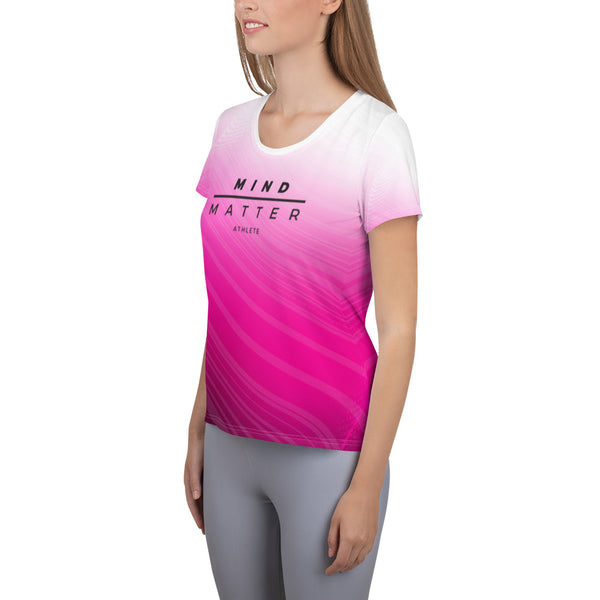 M/M Athlete Pink/White Fade- Womens Athletic T-Shirt – Mind Over Matter  Athlete