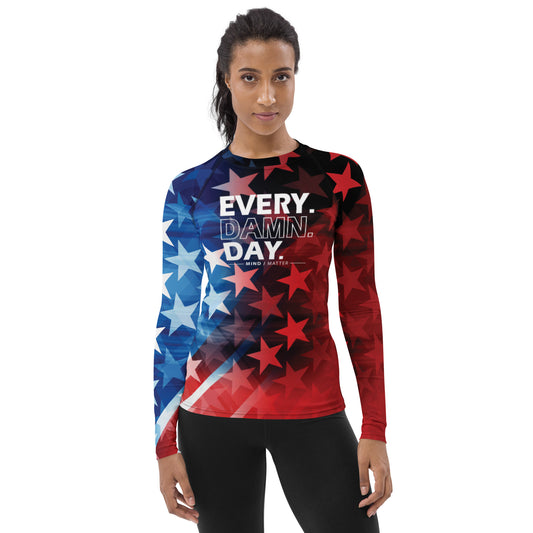 Every Damn Day RWB- Women's Perfromance Long Sleeve