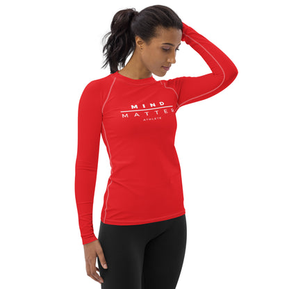 Red M/M- Women's Performance Long Sleeve