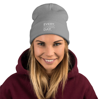 Every Damn Day- Embroidered Beanie