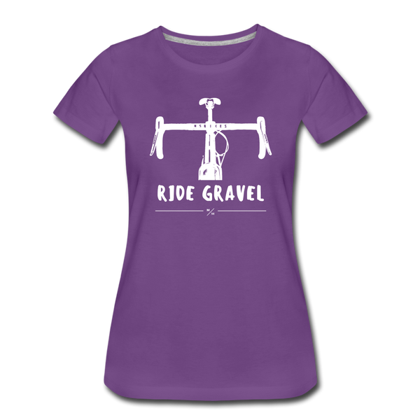 Ride Gravel- Women’s Premium T-Shirt - purple