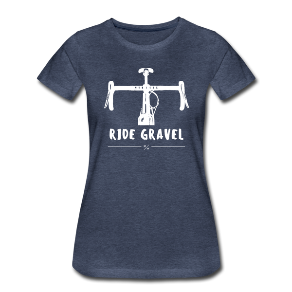 Ride Gravel- Women’s Premium T-Shirt - heather blue